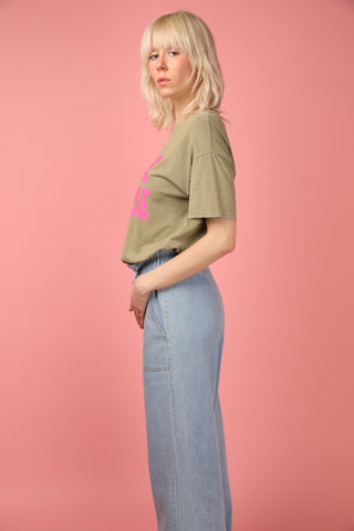 T-shirt délavé La Vie En Rose col rond