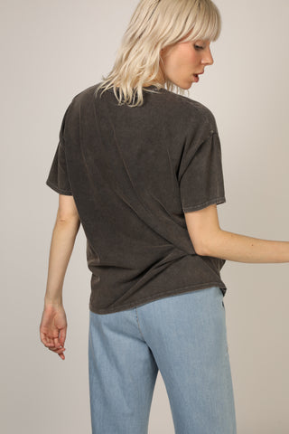 T-shirt délavé La Vie En Rose col rond