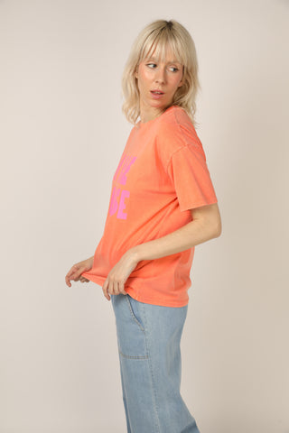 T-shirt délavé La Vie En Rose col rond