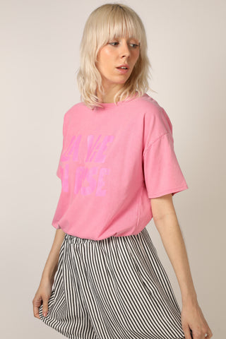T-shirt délavé La Vie En Rose col rond