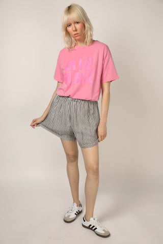 T-shirt délavé La Vie En Rose col rond