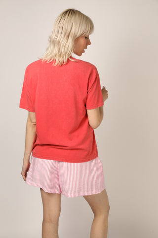 T-shirt délavé La Vie En Rose col rond