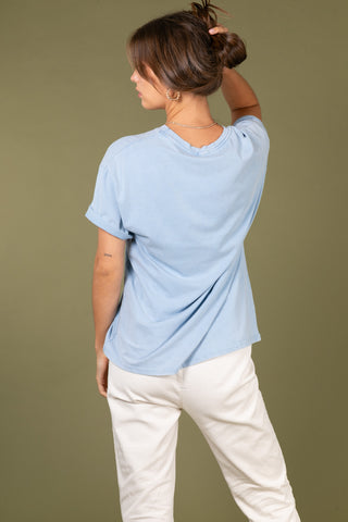 T-shirt délavé Vintage col rond