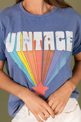T-shirt délavé Vintage col rond