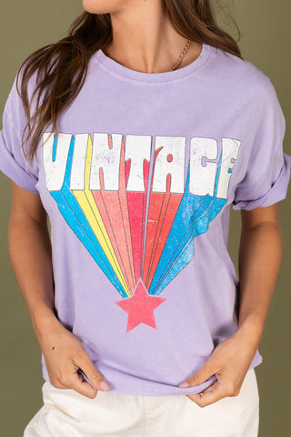 T-shirt délavé Vintage col rond