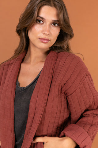 Veste matelassée manches longues