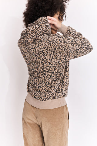 Hoodie délavé léopard