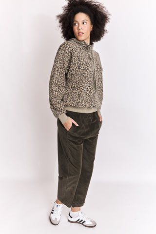 Hoodie délavé léopard