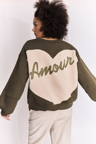 Sweatshirt molletonné Amour