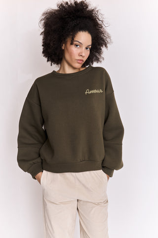 Sweatshirt molletonné Amour