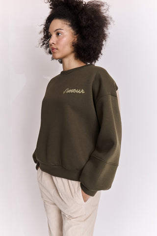 Sweatshirt molletonné Amour
