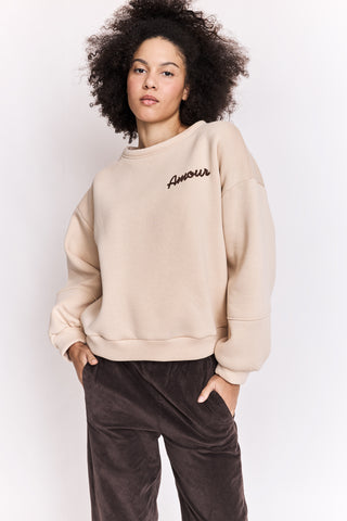 Sweatshirt molletonné Amour