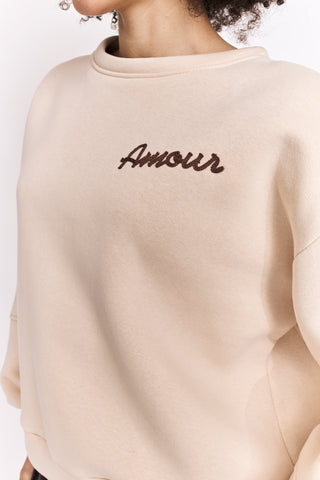 Sweatshirt molletonné Amour
