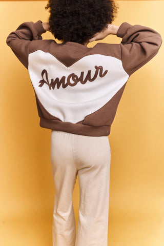 Sweatshirt molletonné Amour