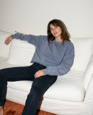 Sweatshirt uni délavé