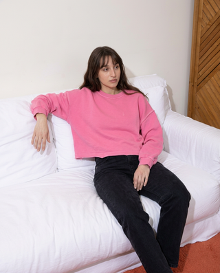 Sweatshirt uni délavé
