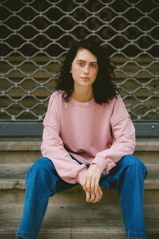 Sweatshirt uni délavé