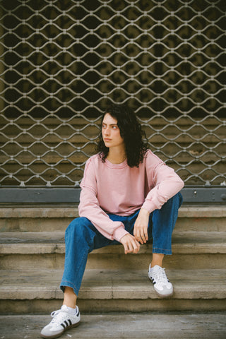Sweatshirt uni délavé
