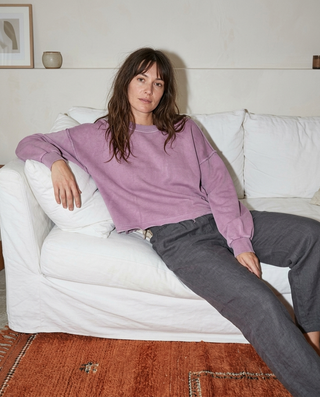 Sweatshirt uni délavé