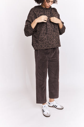 Hoodie loose imprimé léopard