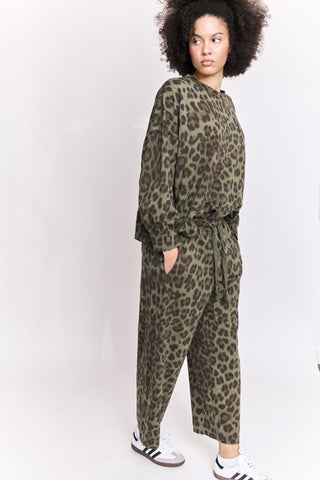 Jogging loose imprimé léopard