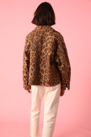 Veste imprimé léopard grandes poches