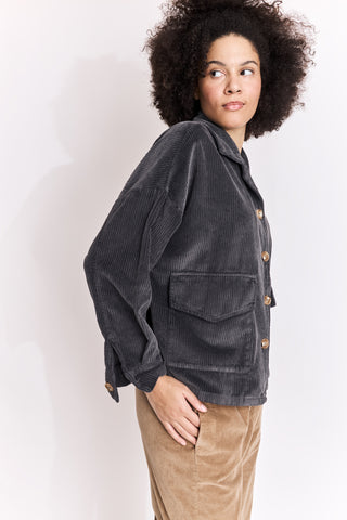 Veste boutonnée en velours