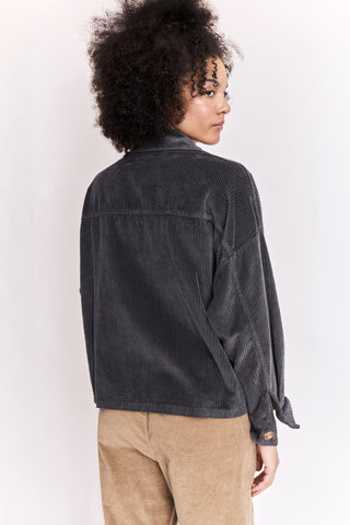 Veste boutonnée en velours