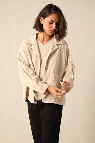 Veste boutonnée en velours