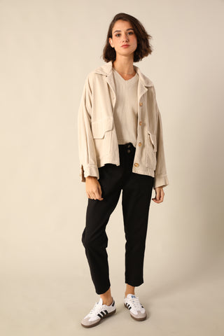 Veste boutonnée en velours