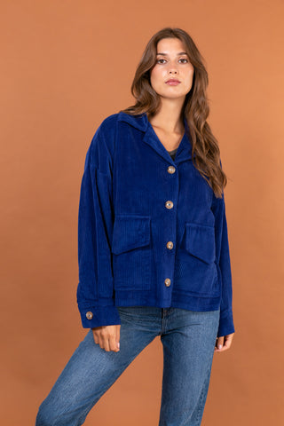 Veste boutonnée en velours