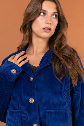 Veste boutonnée en velours