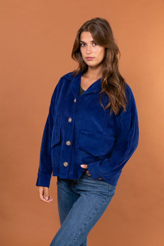 Veste boutonnée en velours