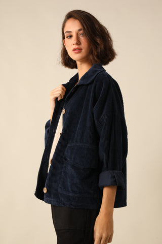 Veste boutonnée en velours