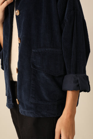 Veste boutonnée en velours