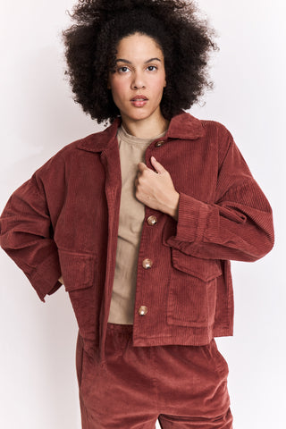 Veste boutonnée en velours