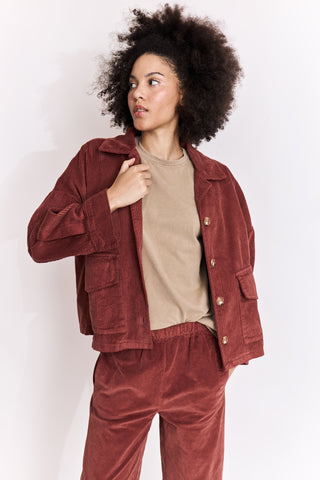 Veste boutonnée en velours