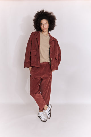 Veste boutonnée en velours