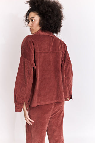 Veste boutonnée en velours