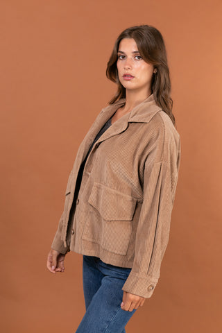 Veste boutonnée en velours