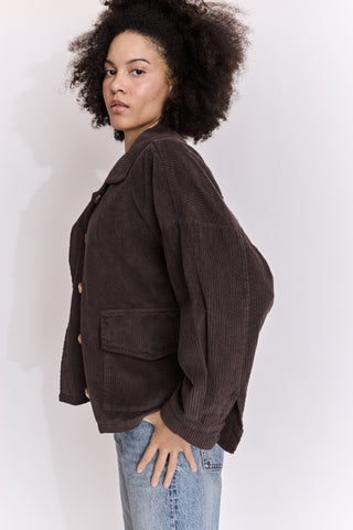 Veste boutonnée en velours