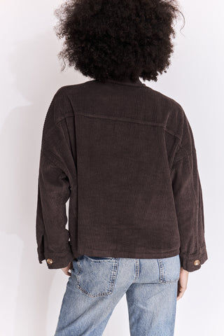 Veste boutonnée en velours