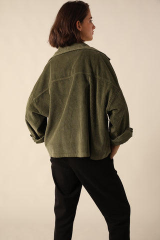 Veste boutonnée en velours