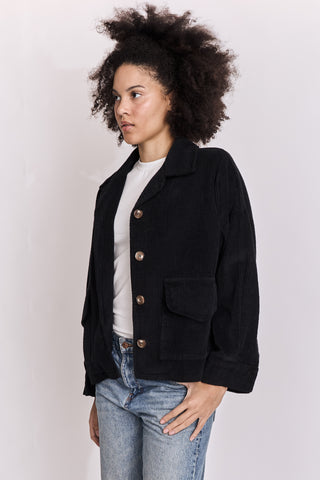 Veste boutonnée en velours