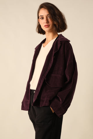 Veste boutonnée en velours