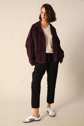 Veste boutonnée en velours