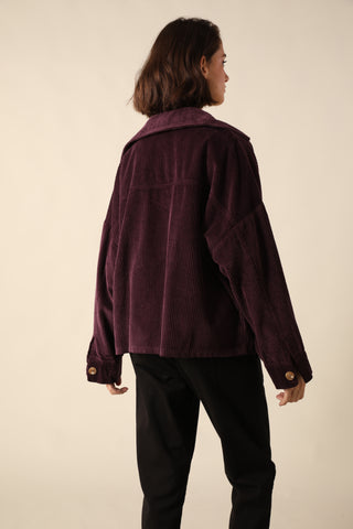 Veste boutonnée en velours