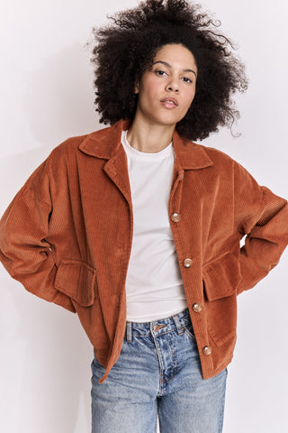 Veste boutonnée en velours