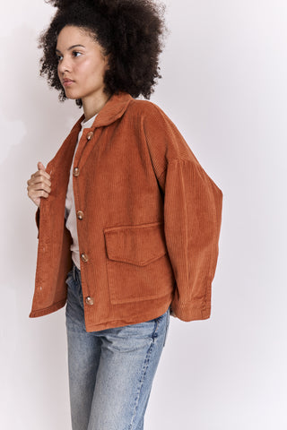 Veste boutonnée en velours