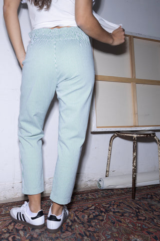 Pantalon carotte taille élastiquée
